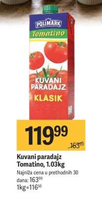 Kuvani paradajz Tomatino 1.03kg