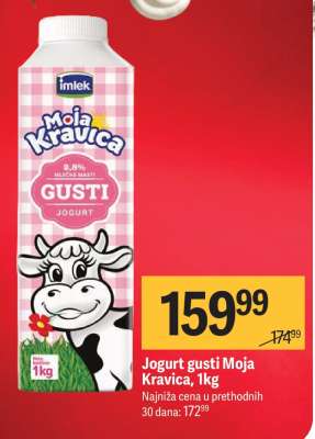 Jogurt gusti Moja kravica, 1kg