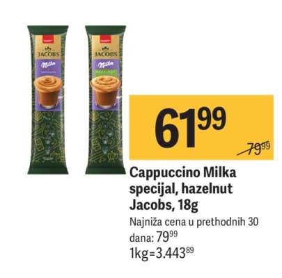 Cappuccino Milka Specijal hazelnut Jacobs 18g