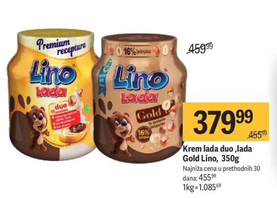 Krem lada duo ,lada Gold Lino, 350g