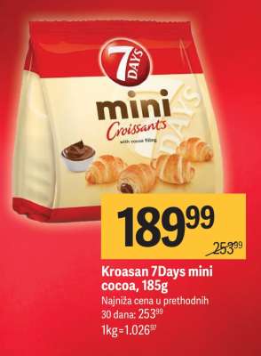 Kroasan 7Days mini cocoa 185g