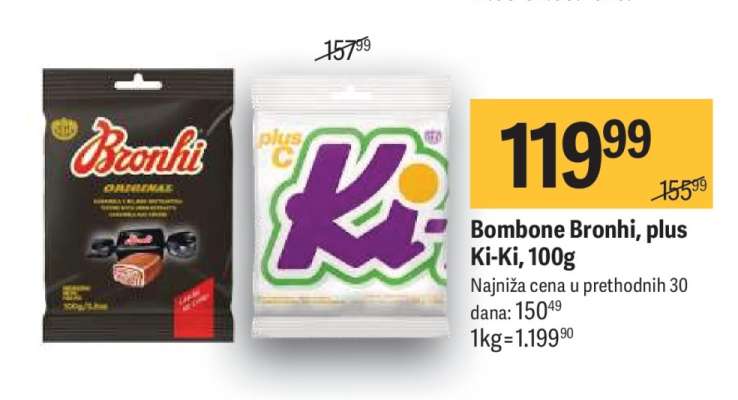 Bombone Bronhi, plus Ki-Ki, 100g