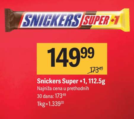 Snickers Super +1 112,5g