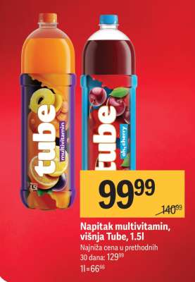 Napitak multivitamin, višnja Tube, 1.5l