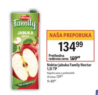 Nektar jabuka Family Nectar 1,5l TP