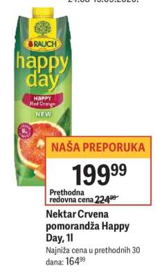 Nektar Crvena pomorandža Happy Day, 1l