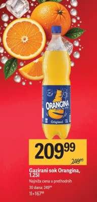Gazirani sok Orangina, 1.25l