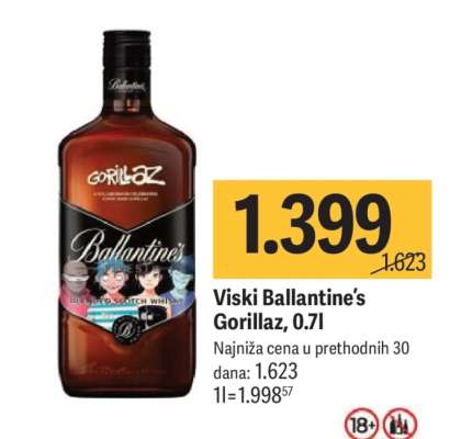 Viski Ballantine’s Gorillaz, 0.7l