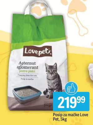 Posip za mačke Love pet, 5kg