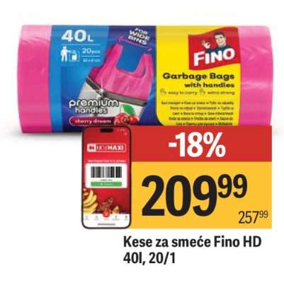Kese za smeće Fino HD 40l, 20/1