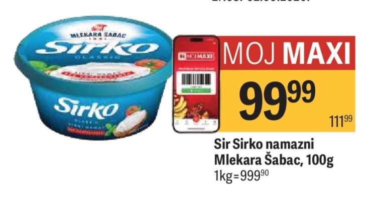 Sir Sirko namazni Mlekara Šabac 100g