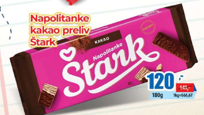 Napolitanke kakao preliv Štark