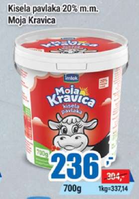 Kisela pavlaka 20% m.m. Moja Kravica