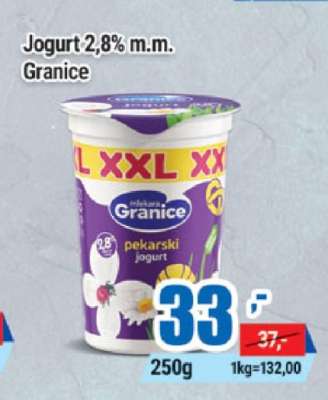 Jogurt 2,8% m.m. Granice