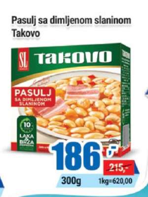 Pasulj sa dimljenom slaninom Takovo