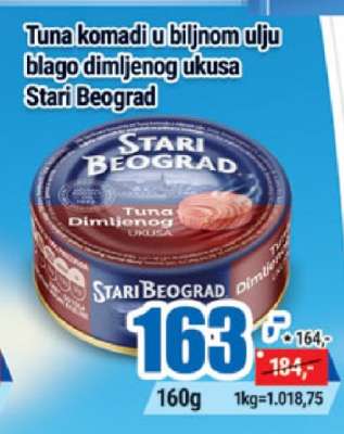 Tuna komadi u biljnom ulju blago dimljenog ukusa Stari Beograd