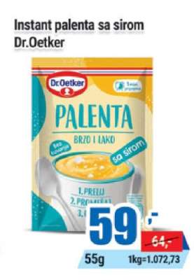 Instant palenta sa sirom Dr. Oetker