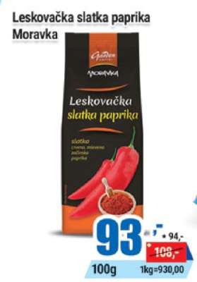 Leskovačka slatka paprika Moravka