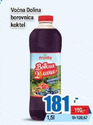 Voćna Dolina borovnica koktel
