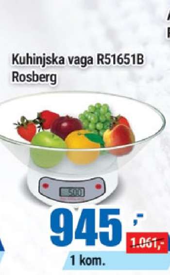 Kuhinjska vaga R51651B Rosberg