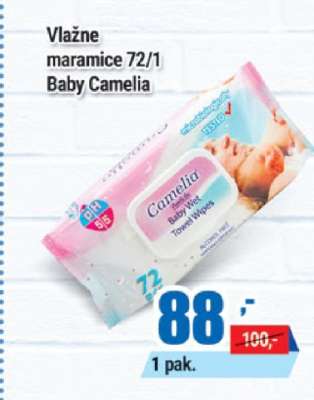 Vlažne maramice 72/1 Baby Camelia