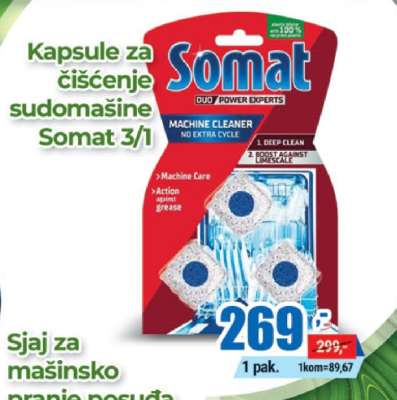 Kapsule za čišćenje sudomašine Somat 3/1