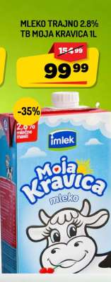 Mleko trajno 2.8% TB Moja Kravica 1L
