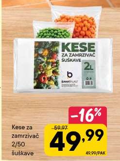 Kese za zamrzivač 2/50 šuškave