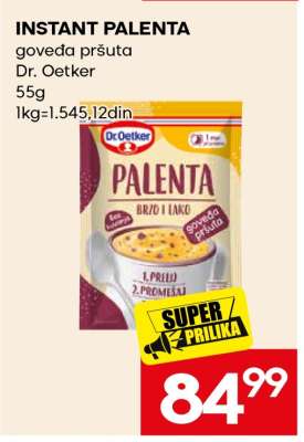 Instant palenta