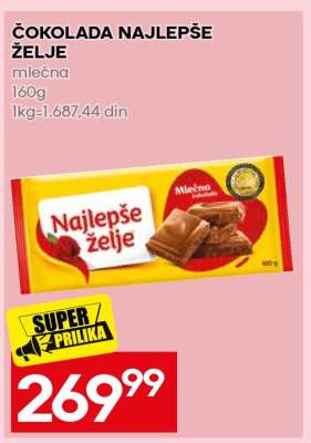 ČOKOLADA NAJLEPŠE ŽELJE