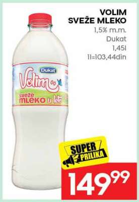 VOLIM SVEŽE MLEKO