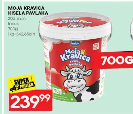 MOJA KRAVICA KISELA PAVLAKA