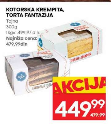 KOTORSKA KREMPITA, TORTA FANTAZIJA