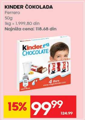Kinder Čokolada