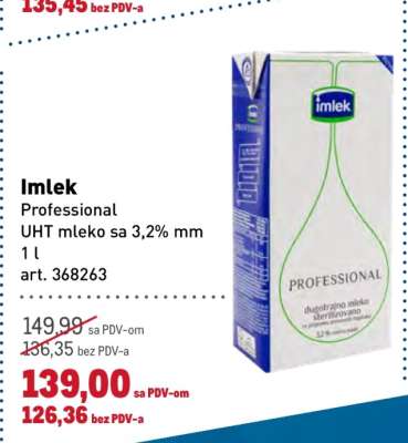 Imlek Professional UHT mleko sa 3,2% mm