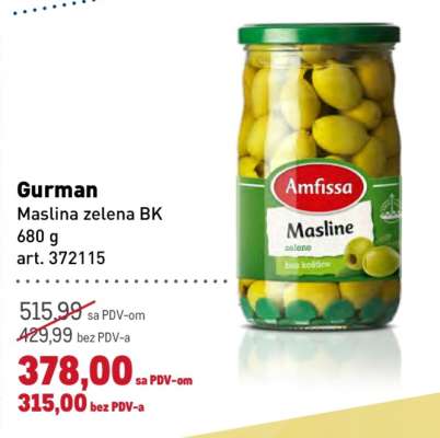 Gurman Maslina zelena BK