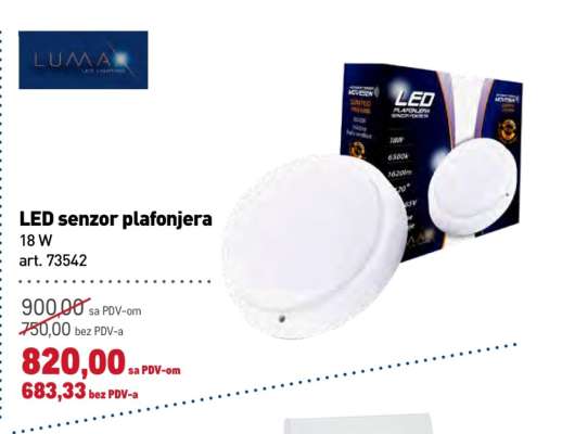 LED senzor plafonjera