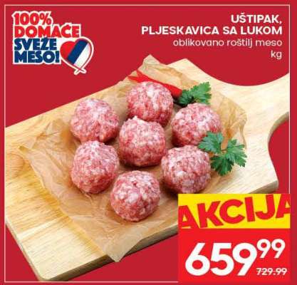 UŠTIPAK, PLJESKAVICA SA LUKOM
