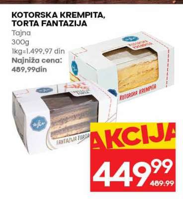 KOTORSKA KREMPITA, TORTA FANTAZIJA