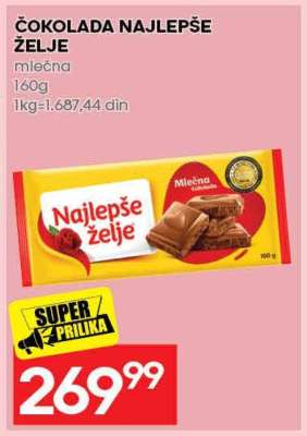ČOKOLADA NAJLEPŠE ŽELJE