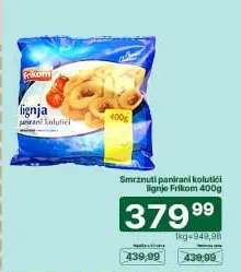 Smrznuti panirani kolutići Lignje Frikom 400g