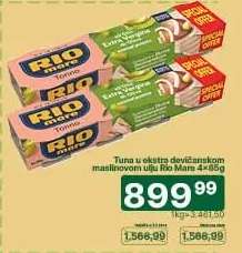 Tuna u ekstra devičanskom maslinovom ulju Rio Mare 4x80g
