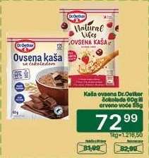 Kaša ovsena Dr.Oetker Čokolada 60g ili crveno voće 55g