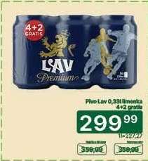 Pivo Lav 0,33l limenka 4+2 gratis