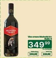 Vino crveno Medveđa krv Rubin 1l