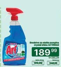 Sredstvo za staklo pumpica crystal shine Arf 650ml