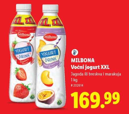 Milbona Voćni jogurt XXL