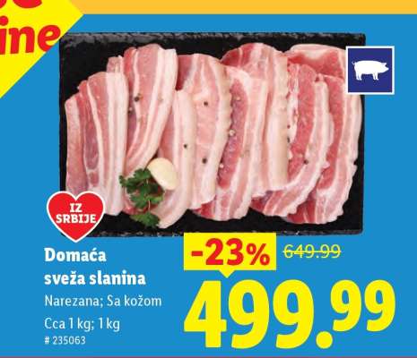 Domaća sveža slanina