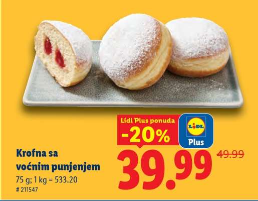 Krofna sa voćnim punjenjem