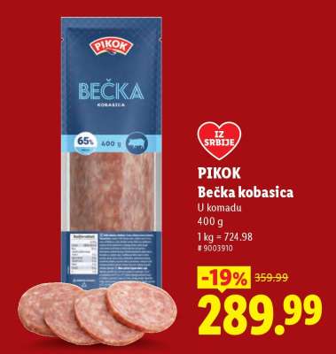 Pikok bečka kobasica
